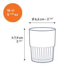 Outlet Empilable - Verre Transparent 16cl Professionnels De La Restauration|Verres À Eau