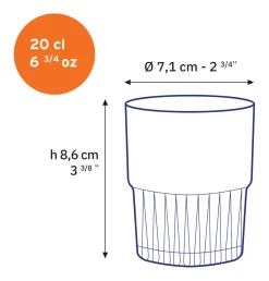 Discount Empilable - Verre Transparent 20cl Professionnels De La Restauration|Verres À Eau