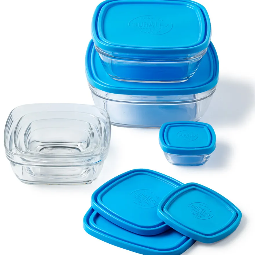 Outlet Freshbox - 6 Boites de conservation carrées multi-tailles Professionnels De La Restauration|Kits