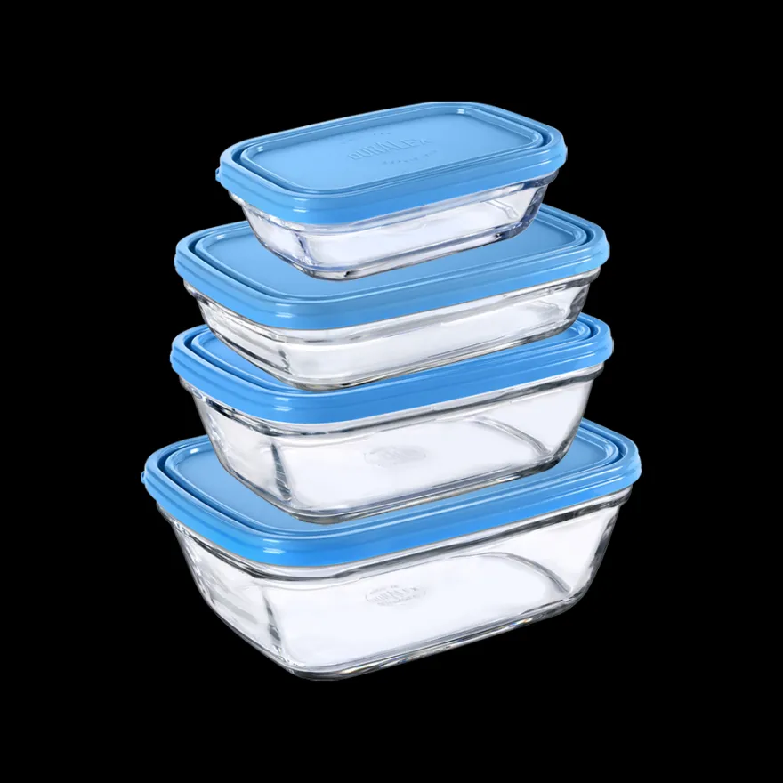 Freshbox - 4 boîtes de conservation rectangulaires multi-tailles Professionnels De La Restauration|Kits