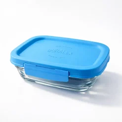 Freshbox - Boite de conservation à ailette couvercle bleu 0.8L Professionnels De La Restauration|Boîtes Rectangulaires
