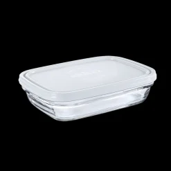 Freshbox - Boite de conservation rectangulaire couvercle blanc 80cl Professionnels De La Restauration|Boîtes Rectangulaires