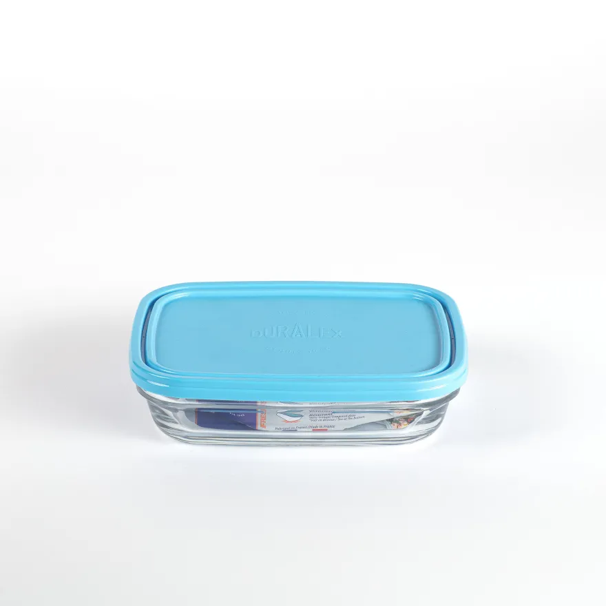New Freshbox - Boite de conservation rectangulaire couvercle bleu 80cl Professionnels De La Restauration|Boîtes Rectangulaires