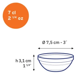 Best Le Gigogne - Coupelle en verre Empilables 7cl - 7,5cm Professionnels De La Restauration|Coupelles