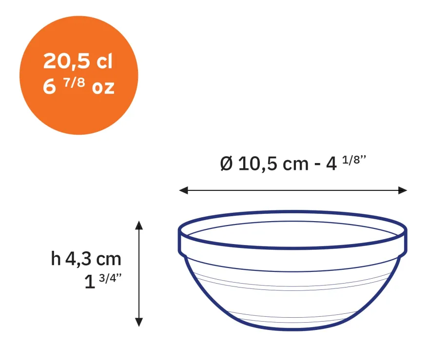 Best Le Gigogne - Coupelle en verre transparent Empilable 20,5cl - 10,5cm Professionnels De La Restauration|Coupelles