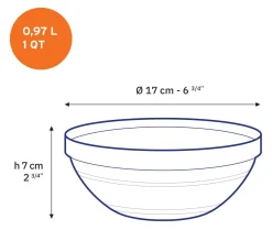 Best Le Gigogne - Saladier en verre transparent Empilable 97cl - 17cm Professionnels De La Restauration|Saladiers