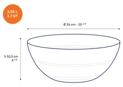 Online Le Gigogne - Saladier en verre transparent 26cm - 3,55L Professionnels De La Restauration|Saladiers