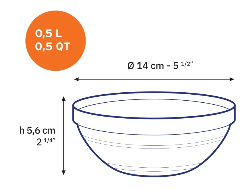New Le Gigogne - Saladier en verre transparent 50 cl - 14 cm Professionnels De La Restauration|Saladiers