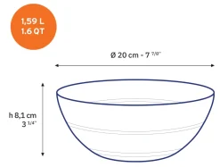 Outlet Le Gigogne - Saladier en verre transparent 20cm - 159cl Professionnels De La Restauration|Saladiers
