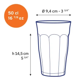 Best Le Picardie - Verre à eau - Transparent 50cl Professionnels De La Restauration|Verres À Bière
