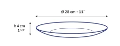 Clearance Lys - Assiette transparente x6 - 28cm Professionnels De La Restauration|Assiettes