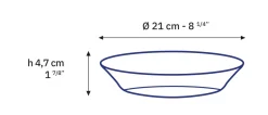 Clearance Lys - Assiettes creuses en verre transparent x6 - 21cm Professionnels De La Restauration|Assiettes