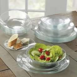 Sale Lys - Assiettes creuses en verre transparent x6 - 23cm Professionnels De La Restauration|Assiettes