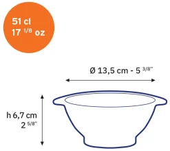 Sale Lys - Bol en verre Vermeil à oreilles 51cl Professionnels De La Restauration|Bols