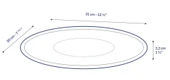 New Lys - Plat de service en verre transparent ovale 31cm Professionnels De La Restauration|Plats De Service
