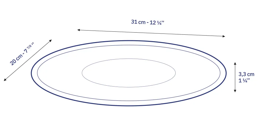 New Lys - Plat de service en verre transparent ovale 31cm Professionnels De La Restauration|Plats De Service