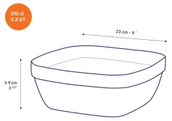 Sale Lys - Saladier carré transparent 3,1l Professionnels De La Restauration|Saladiers