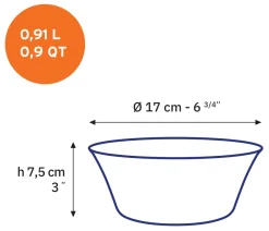 Best Lys - Saladier en verre - Vermeil - 17cm - 91cl Professionnels De La Restauration|Saladiers