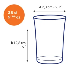 Hot Lys - Verre Transparent 28 cl Professionnels De La Restauration|Verres À Eau