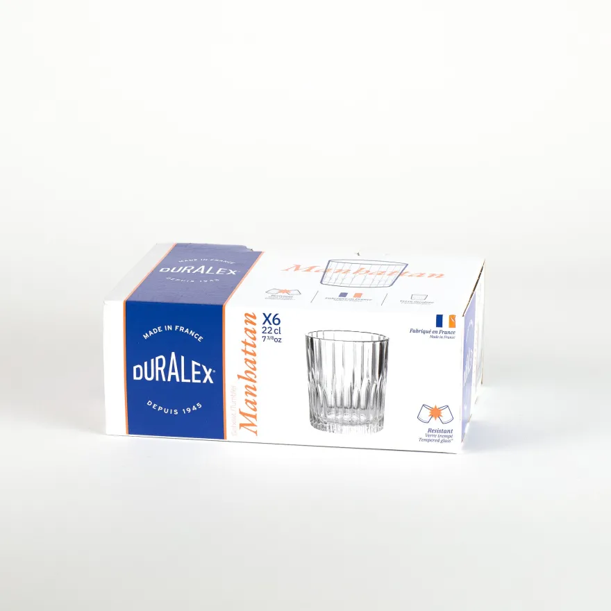 Discount Manhattan - Verre Transparent 22cl Professionnels De La Restauration|Verres À Eau