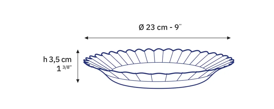 Picardie - Assiettes creuses x6 - 23cm - Vermeil Assiettes