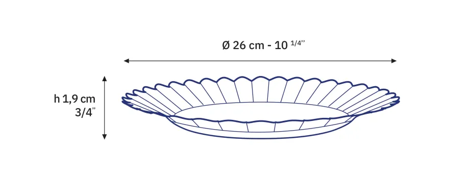 Best Picardie - Assiettes transparentes x6 - 26cm Professionnels De La Restauration|Assiettes