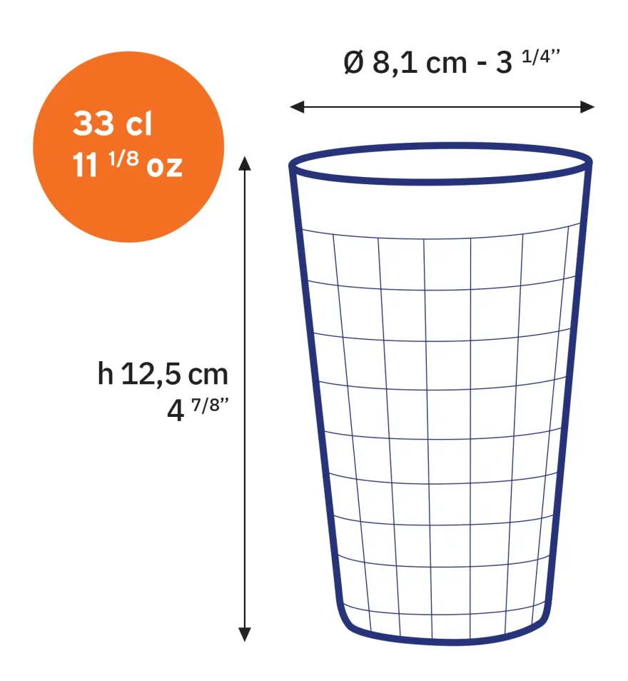 Prisme - Verre Transparent 33cl Professionnels De La Restauration|Verres À Bière