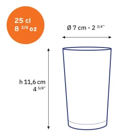 Online Unie - Verre transparent 25 cl Professionnels De La Restauration|Verres À Eau