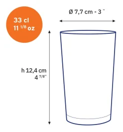 Online Unie - Verre transparent 33 cl Professionnels De La Restauration|Verres À Eau