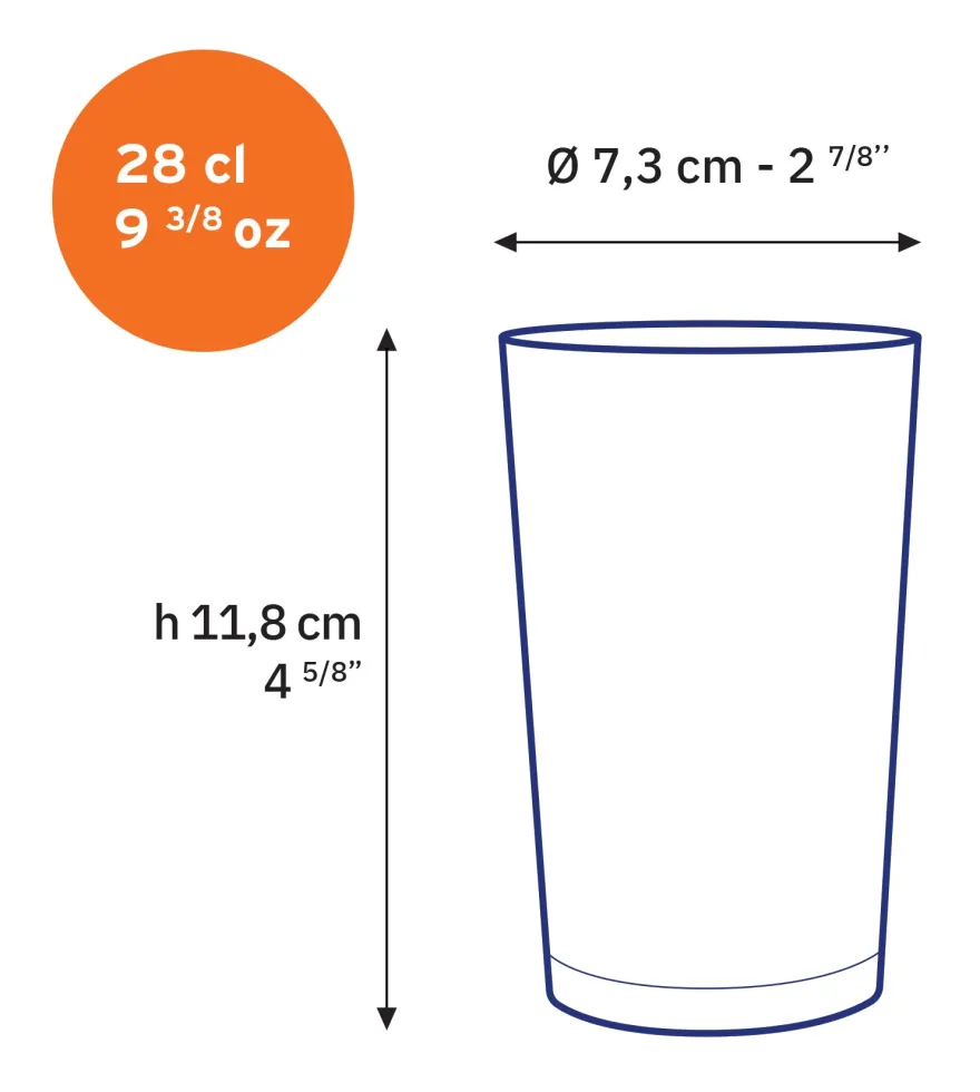 Sale Unie - Verre transparent 28 cl Professionnels De La Restauration|Verres À Eau