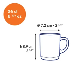Online Versailles - Mug en verre Saphir 26 cl Professionnels De La Restauration|Mugs